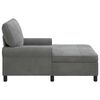 vidaXL Chaise Lounge s pol&scaron;t&aacute;řem Tmavě &scaron;ed&aacute; 91 x 157 x 91 cm samet