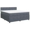 vidaXL Box spring postel s matrac&iacute; tmavě &scaron;ed&aacute; 180x200 cm samet