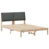 vidaXL R&aacute;m postele s čelo hněd&aacute; a tmavě &scaron;ed&aacute; 150 x 200 cm