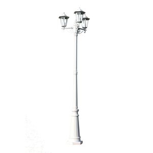 Zahradn&iacute; lampa Kingston, kandel&aacute;br se 3 rameny 215 cm, b&iacute;l&yacute;
