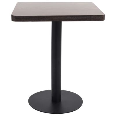 vidaXL Bistro stolek tmavě hnědý 60 x 60 cm MDF