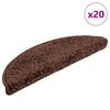 vidaXL Schodov&eacute; rohože 20 ks 56 x 17 x 3 cm hněd&eacute; půlkulat&eacute;