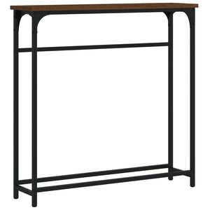 vidaXL Konzolov&yacute; stolek hněd&yacute; dub 75 x 19,5 x 75 cm kompozitn&iacute; dřevo