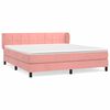 vidaXL Box spring postel s matrac&iacute; růžov&aacute; 180x200 cm samet