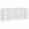 vidaXL Klenut&yacute; gabion vyv&yacute;&scaron;en&yacute; z&aacute;hon 200x50x100 cm pozinkovan&eacute; železo