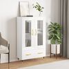 vidaXL Skř&iacute;ň highboard leskl&aacute; b&iacute;l&aacute; 69,5 x 31 x 115 cm kompozitn&iacute; dřevo