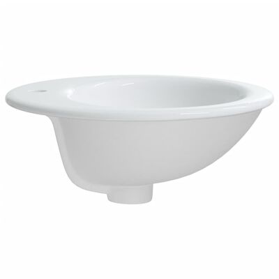 vidaXL Umyvadlo do koupelny bílé 52 x 46 x 20 cm oválné keramika