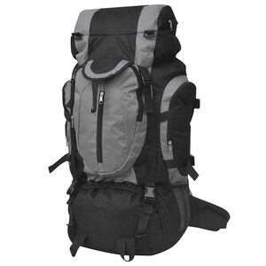 vidaXL Outdoorov&yacute; batoh XXL 75 l čern&yacute; a &scaron;ed&yacute;