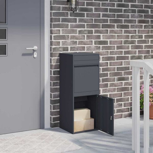 vidaXL Schr&aacute;nka na bal&iacute;ky s &uacute;loži&scaron;těm Antracit 41 x 38 x 103 cm Ocel