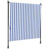 vidaXL Venkovn&iacute; roleta modr&aacute; a b&iacute;l&aacute; 200 x 270 cm textil a ocel