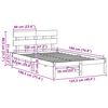 vidaXL R&aacute;m postele s čelo Hněd&aacute; 120 x 190 cm Masivn&iacute; borov&eacute; dřevo