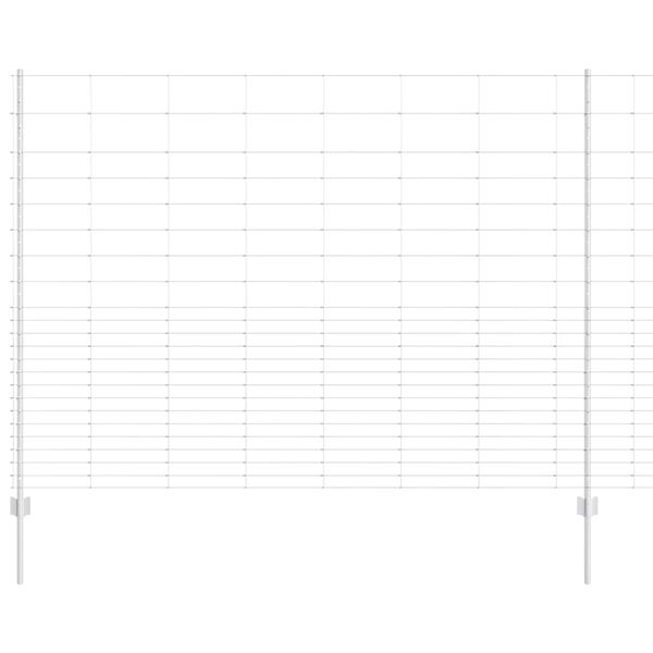 vidaXL Plot s sloupkem Stř&iacute;brn&aacute; 1,6 x 25 m Ocel
