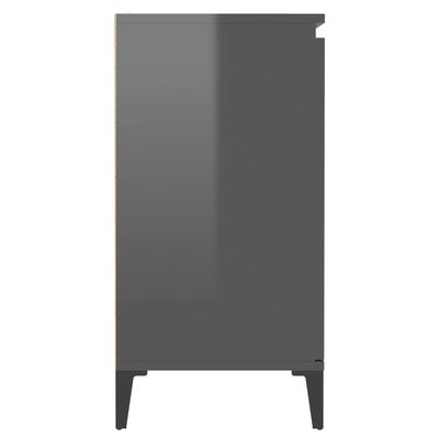 vidaXL Příborník šedý s vysokým leskem 60 x 35 x 70 cm dřevotříska