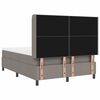 vidaXL LED box pružinov&aacute; postel s matrac&iacute; Taupe 140 x 190 cm textil