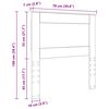 vidaXL Čelo postele s čelo Sonoma dub 75 cm kompozitn&iacute; dřevo
