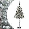 vidaXL Uměl&yacute; v&aacute;nočn&iacute; stromek s baňkami 120 cm 150 LED Tepl&aacute; b&iacute;l&aacute;