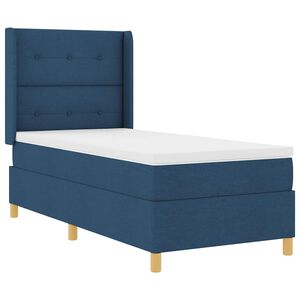 vidaXL Postel s boxspringem s čelo Modr&aacute; 80 x 200 cm textil