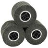 vidaXL Brusn&eacute; v&aacute;lečky 3 pcs Čern&aacute; 12 x 12 x 10 cm Syntetick&eacute; vl&aacute;kno