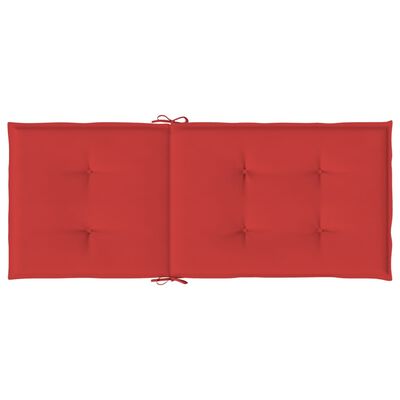 vidaXL Podušky na židli vysoké opěradlo 4 ks červené 120x50x3cm textil