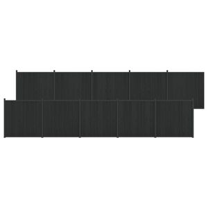 vidaXL Plotov&yacute; panel 10 pcs WPC a hlin&iacute;k Čern&aacute;