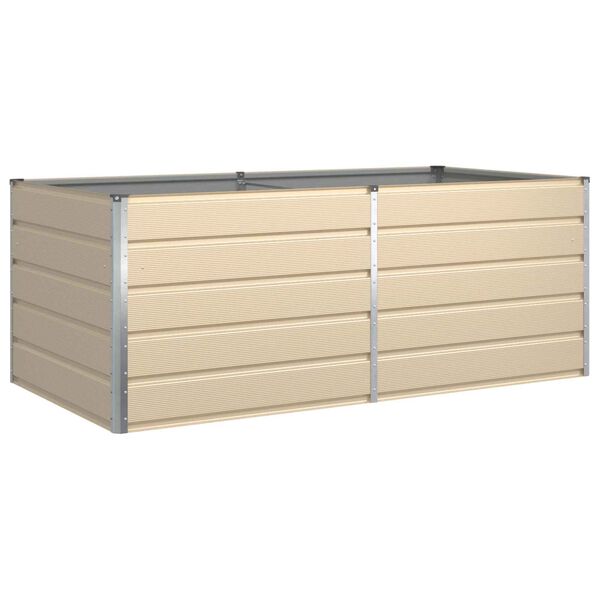 vidaXL Truhl&iacute;k Slonovinov&aacute; 195 x 100 x 75 cm Pozinkovan&aacute; ocel