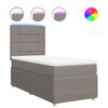 vidaXL Box spring postel s matrac&iacute; taupe 80x200 cm textil