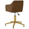 vidaXL Otočn&eacute; j&iacute;deln&iacute; židle 4 ks hněd&eacute; samet