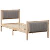 vidaXL R&aacute;m postele Hněd&aacute; a taupe 80 x 200 cm Masivn&iacute; borovicov&eacute; dřevo