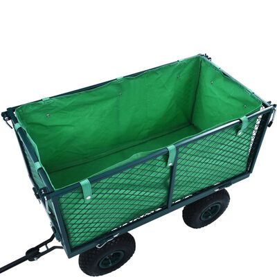 vidaXL Vložka do zahradního vozíku zelená textil