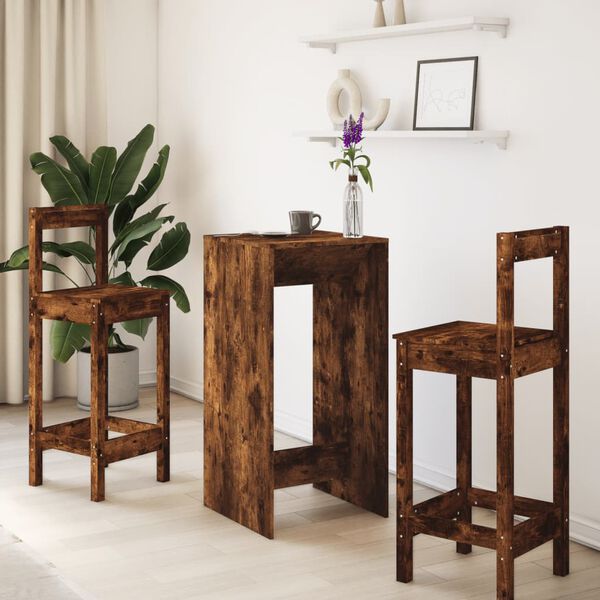 vidaXL Barový stůl kouřový dub 51 x 50 x 103,5 cm kompozitní dřevo