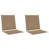 vidaXL Sed&aacute;ky a zadn&iacute; pol&scaron;t&aacute;ře 2 pcs Taupe 47 x 45 x 2 cm Polyester