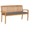 vidaXL Stohovateln&aacute; zahradn&iacute; lavice s podu&scaron;kou 159 cm masivn&iacute; teak