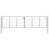 vidaXL Zahradn&iacute; br&aacute;na pozinkovan&aacute; ocel 400 x 100 cm stř&iacute;brn&aacute;