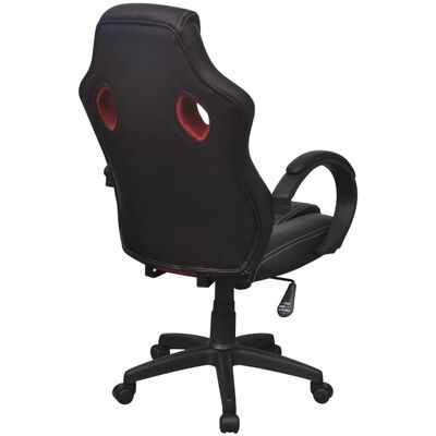 vidaXL Kancelářská židle v závodním designu, červená, umělá kůže