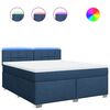 vidaXL Box spring postel s matrac&iacute; modr&aacute; 180x200 cm textil