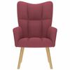 vidaXL Relaxační křeslo vínové textil