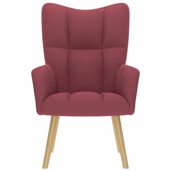 vidaXL Relaxační křeslo vínové textil