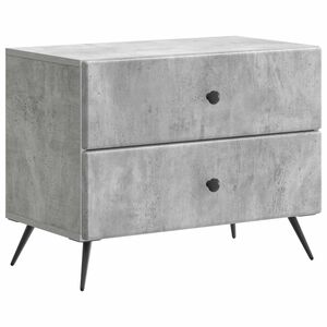 vidaXL Nočn&iacute; skř&iacute;ňka Betonově &scaron;ed&aacute; 62 x 34,5 x 47,5 cm