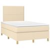 vidaXL Box spring postel s matrac&iacute; kr&eacute;mov&aacute; 120x190 cm textil