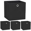 vidaXL &Uacute;ložn&eacute; boxy 4 ks netkan&aacute; textilie 32 x 32 x 32 cm čern&eacute;