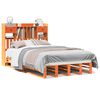 vidaXL Postel s knihovnou bez matrace hněd&aacute; 120x190 cm masiv borovice