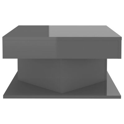 vidaXL Konferenční stolek šedý vysoký lesk 57x57x30 cm dřevotříska