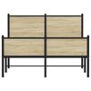 vidaXL Kovový rám postele bez matrace dub sonoma 120 x 190 cm