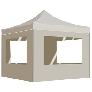 vidaXL Profesion&aacute;ln&iacute; skl&aacute;dac&iacute; party stan + stěny hlin&iacute;k 3x3 m kr&eacute;mov&yacute;