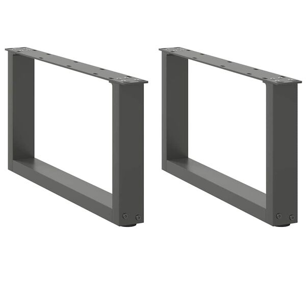 vidaXL Nohy konferenčn&iacute;ho stolku ve tvaru U 2 ks antracitov&eacute; 70 x (30-31) cm ocelov&eacute;