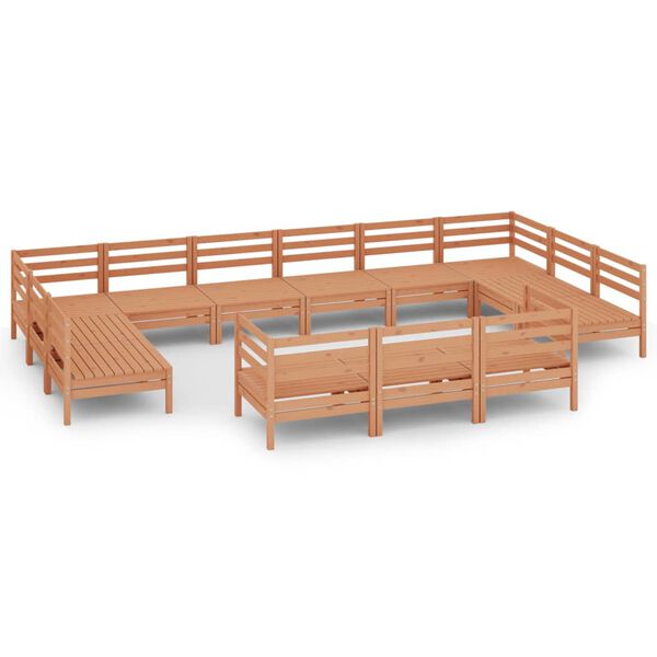 vidaXL 13d&iacute;ln&aacute; zahradn&iacute; sedac&iacute; souprava medově hněd&aacute; masivn&iacute; borovice