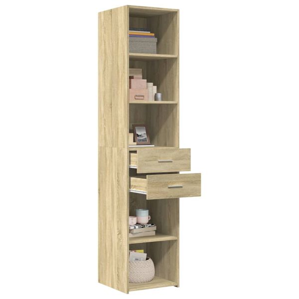 vidaXL Skříň highboard dub sonoma 40 x 42,5 x 185 cm kompozitní dřevo