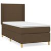 vidaXL Box spring postel s matrac&iacute; tmavě hněd&aacute; 100 x 200 cm textil