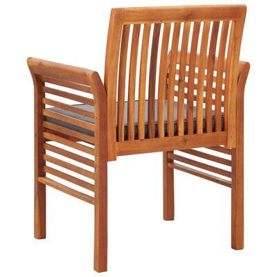vidaXL Zahradní jídelní židle s poduškou masivní akáciové dřevo