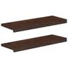 vidaXL Schodi&scaron;ťov&eacute; n&aacute;&scaron;lapy 2 ks 80 x 25 x 2 cm Tmavě hněd&aacute;